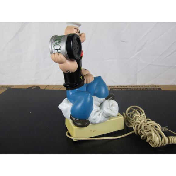 Popeye the Sailor Corded Landline Phone 1982 COM VU I Novelty Telephone - Picture 8 of 8